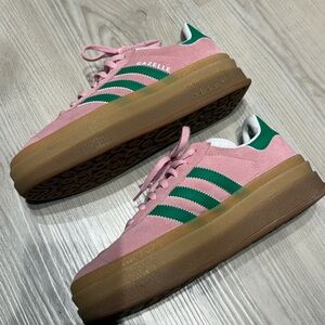 Adidas Gazelle Pink and Green Women's Sneakers
